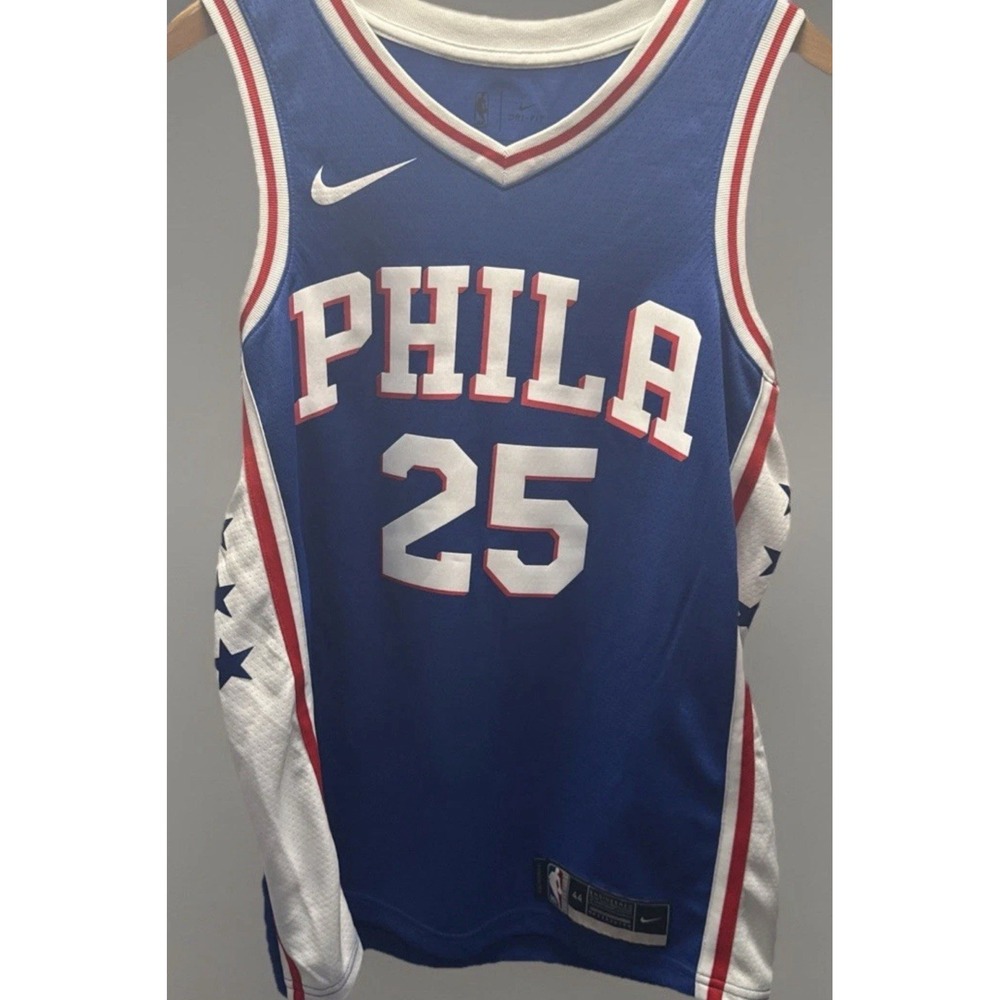 Nike Ben Simmons Philadelphia 76ers Swingman Jersey SZ Medium Blue Red NWOT
